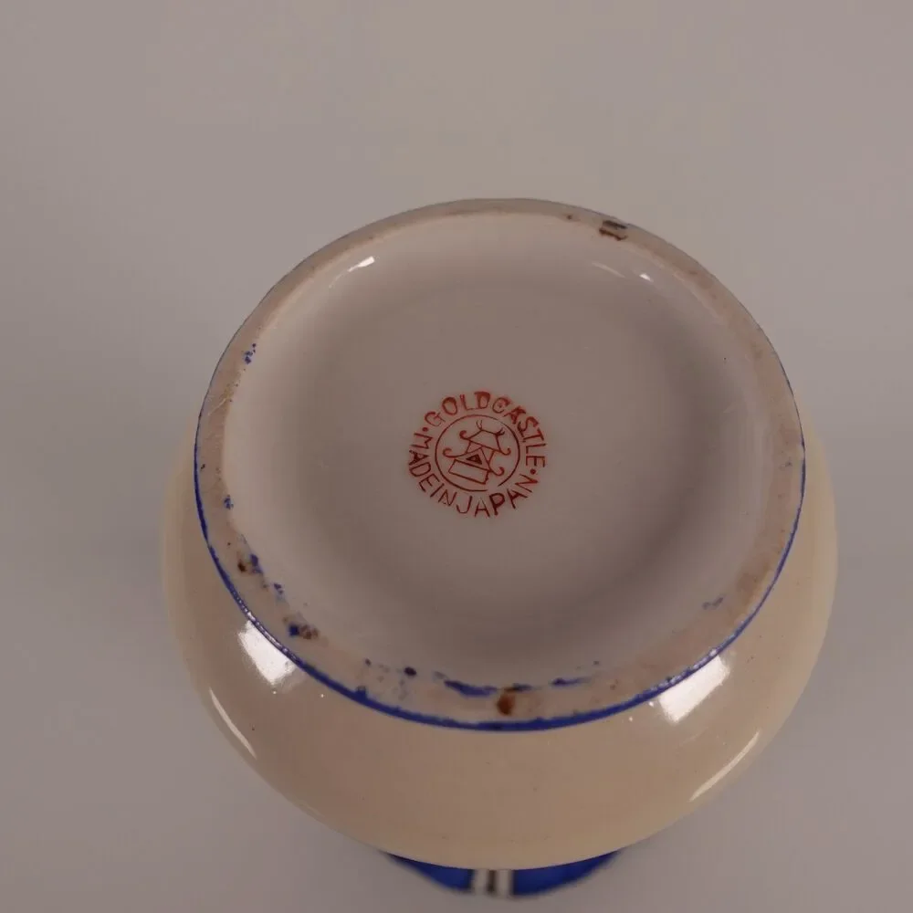 Goldcastle Luster Art Deco Vase Japan Hand Painted 5